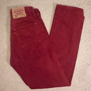 Vintage Levi’s 501’s Red Jeans